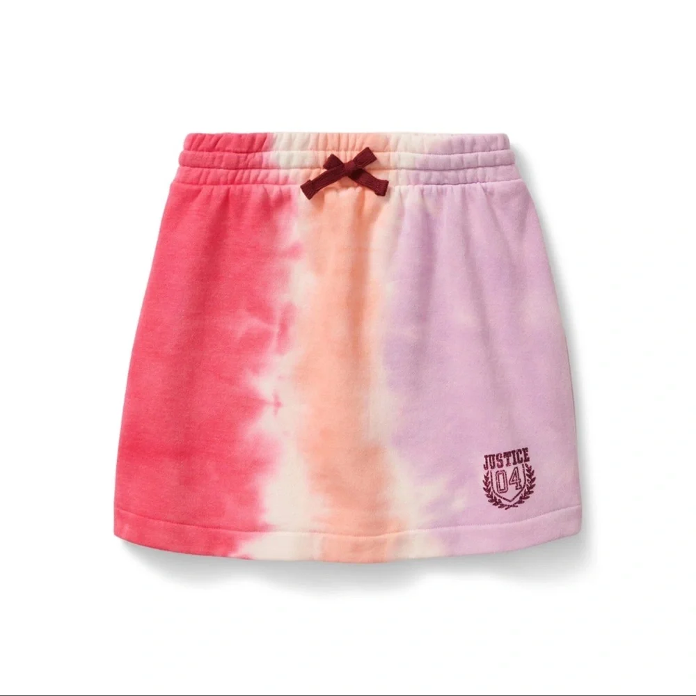 Justice Pink and‎ Purple Tie-Dye Skirt